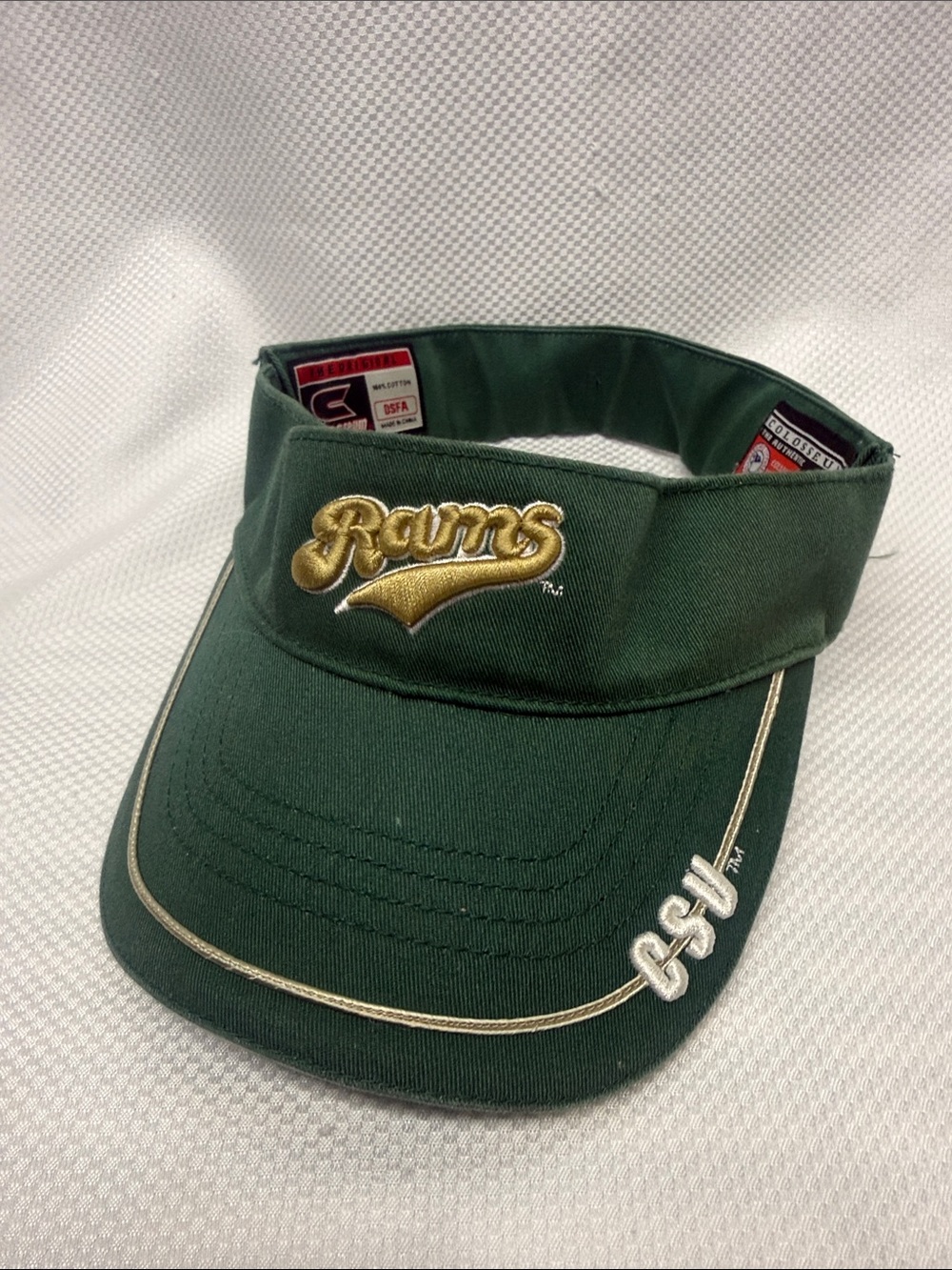 Colorado State Rams Green Visor Cap with Gold Embroidery - Colosseum